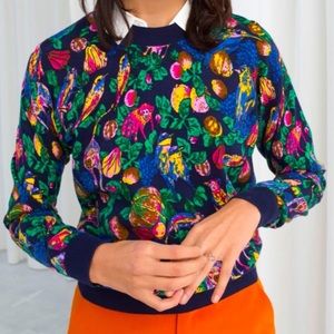 & OTHER STORIES Jungle Print Sweater XS